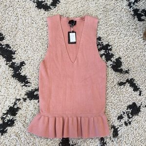 Peplum sweater tank